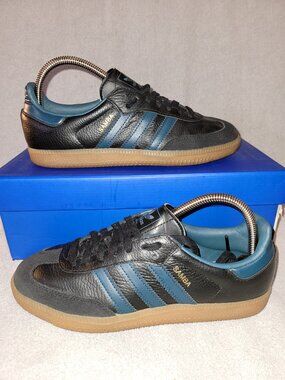 Adidas Samba OG Black Arctic Night Blue Tan Women's Size 7.5 Sneakers (#2401)